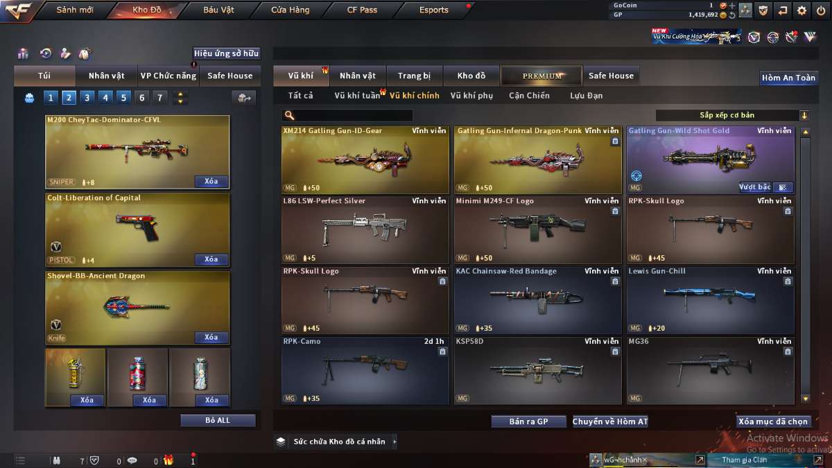 shop acc cf uy tin gia re